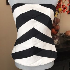 White Black House Market tube top.